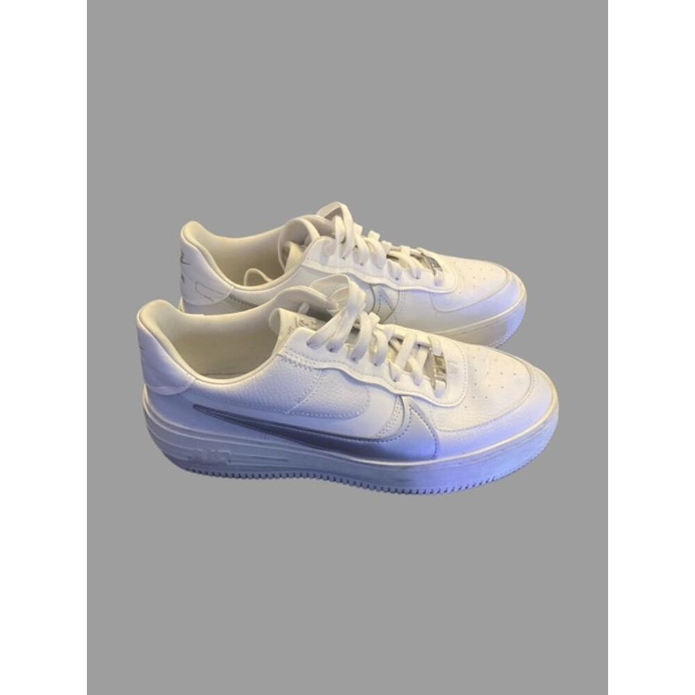 Nike Air Force 1 Low White Silver Swoosh Sneakers Women’s 9.5 AF1 Classic